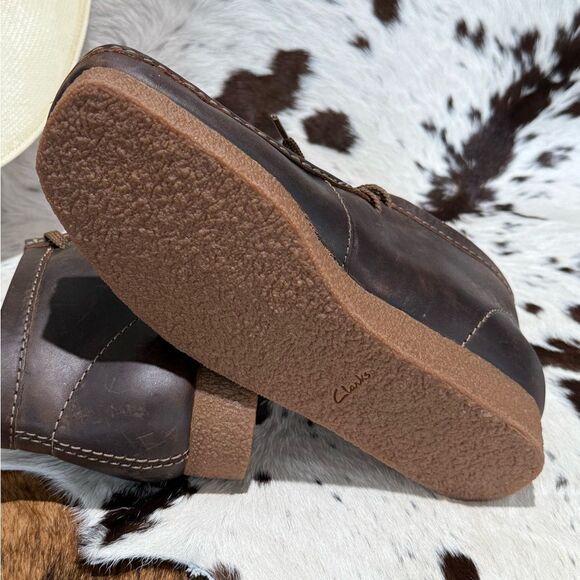 Clarks Shacre 59436 Men's Brown Leather Casual Ankle Chukka Boots B70 - Picture 9 of 13